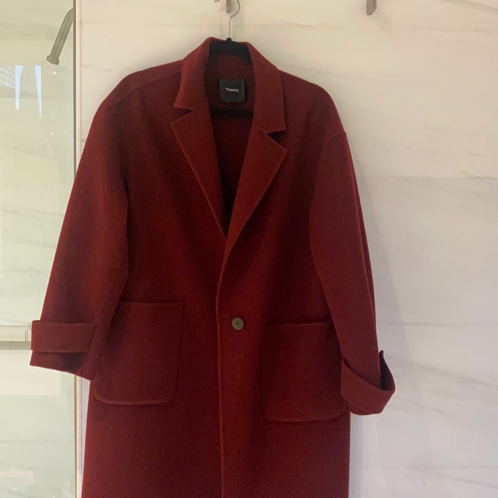 Theory double faced wood cashmere coat